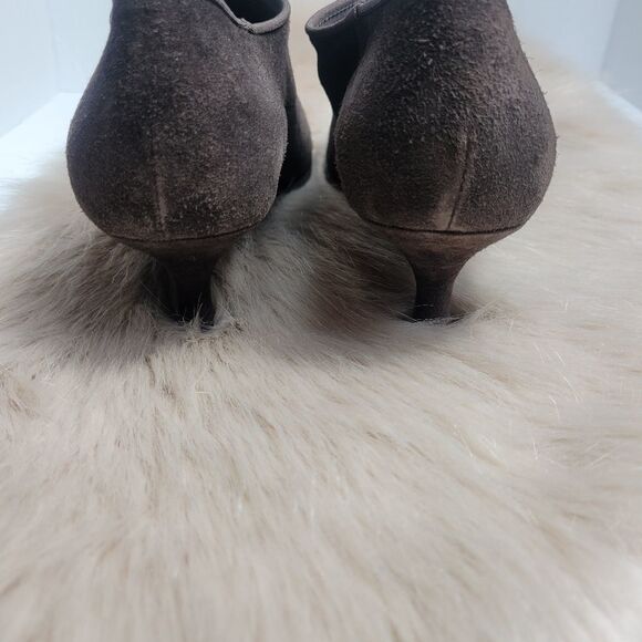 Stuart Weitzman Brown Suede Ankle Bootie Shoes - Picture 3 of 8